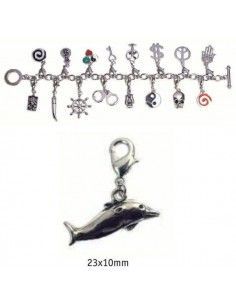CHARMS CON CIERRE DE COLOR PLATA BLISTER 2 UND DELFIN 23X10MM