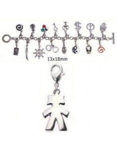 CHARMS CON CIERRE DE COLOR PLATA BLISTER 2 UND NIÑA 13X18MM