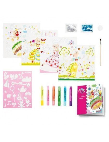 KIT DE DECORACION Y MANUALIDADES MINI ART KIDS GLITTER PRINCESS