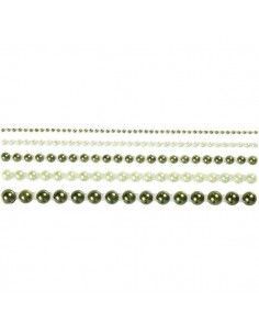 PERLAS ADHESIVAS PARA DECORACION CON 5 TAMAÑOS 140 UNIDS 2-8MM VERDE