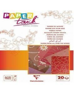 PAPELES DEL MUNDO CON DISTINTOS COLORES 20 HOJAS DE 21 X 29.7 CM ROJO