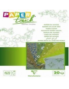 PAPELES DEL MUNDO CON DISTINTOS COLORES 20 HOJAS DE 21 X 29.7 CM VERDE