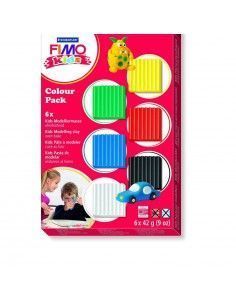 ESTUCHE DE FIMO KIDS CON  6 PASTAS DE MODELAR DE 42GR