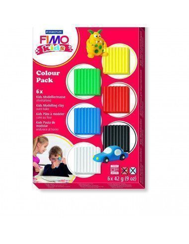 ESTUCHE DE FIMO KIDS CON  6 PASTAS DE MODELAR DE 42GR
