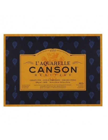 PAPELES CANSON HERITAGE PARA ACUARELAS 300GR 31X41CM
