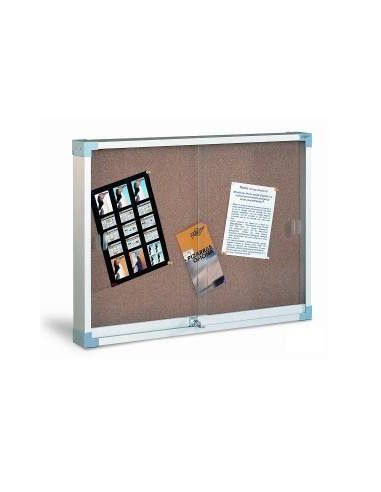 Vitrina para anuncios 100x150 cm con puertas de cristal