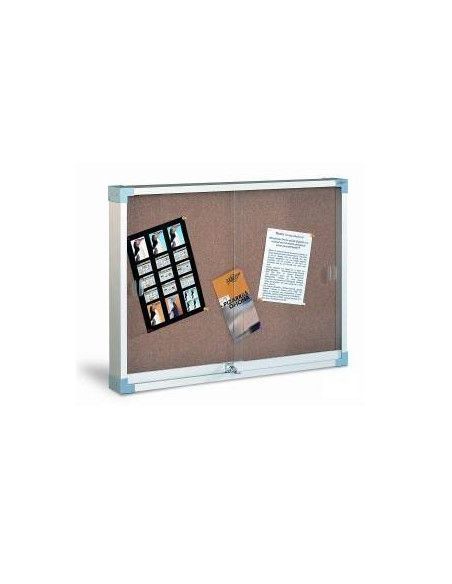 Vitrina para anuncios 100x150 cm con puertas de cristal