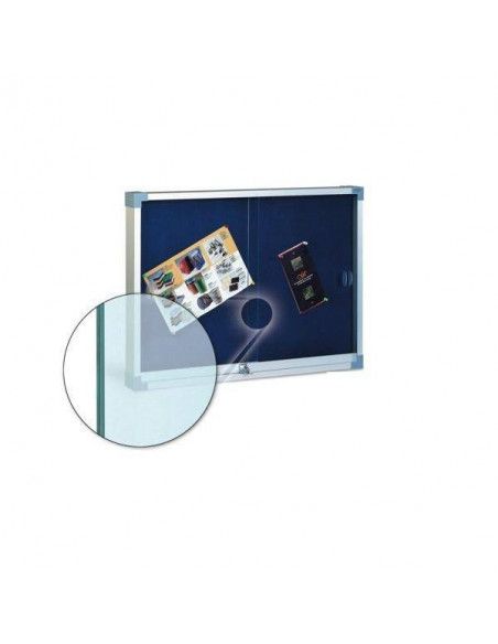 Vitrina para anuncios 80x100 cm tapizada en textil Faibo