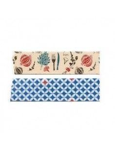 CINTA ADHESIVA DE PAPEL WASHI PACK DE 2 UNIDADES 1.5X100CM MODELEO LUCY