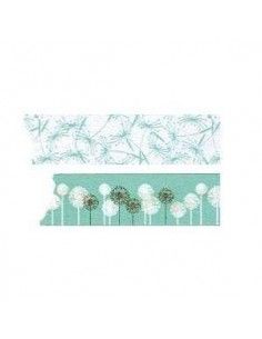 CINTA ADHESIVA DE PAPEL WASHI PACK DE 2 UNIDADES 1.5X100CM MODELO DANDELION
