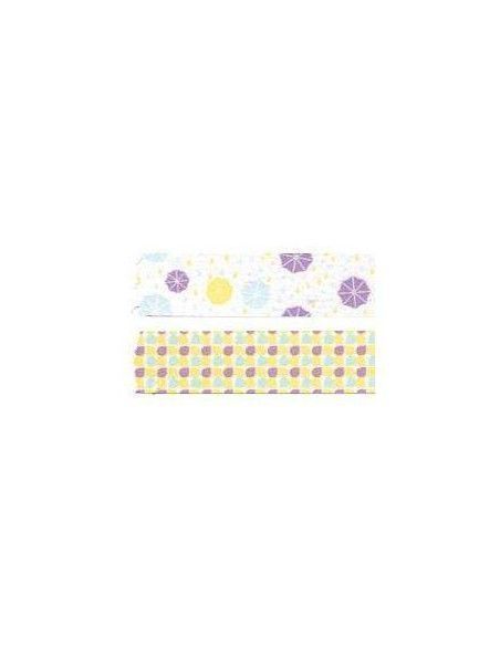 CINTA ADHESIVA DE PAPE DE 2 UNIDADES 1.5X100CM MODELOS SUMMER RAIN
