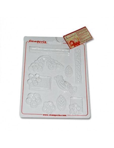MOLDES DE PLASTICO MODELO DE FLORES PARA FIMO. OTRAS PASTAS POLIMERICAS Y JABONES