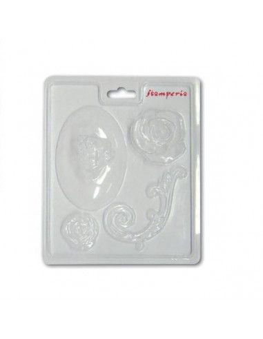 MOLDES DE PLASTICO DE FLORES Y QUERUBINES