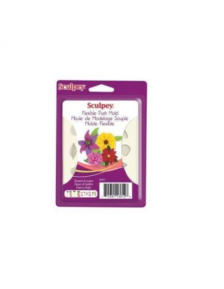 MOLDE FLEXIBLE FLOR Y HOJA