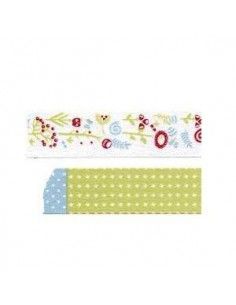 CINTA ADHESIVA DE PAPEL WASHI PACK DE 2 UNIDADES 1.5X100CM FANTASY