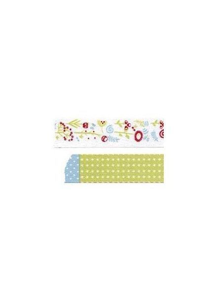 CINTA ADHESIVA DE PAPEL WASHI PACK DE 2 UNIDADES 1.5X100CM FANTASY