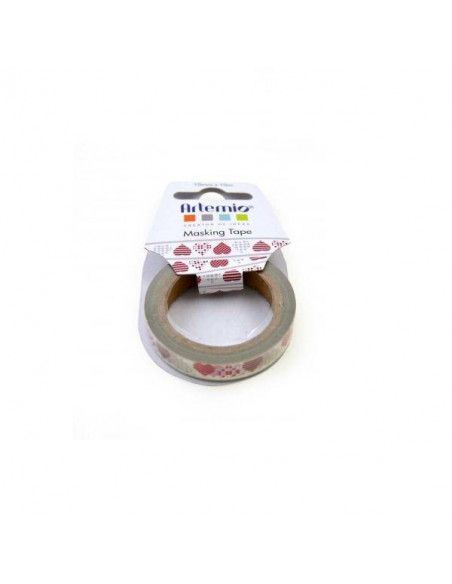 CINTA ADHESIVA 10 MM X 10M PARA DECORAR CORAZONES