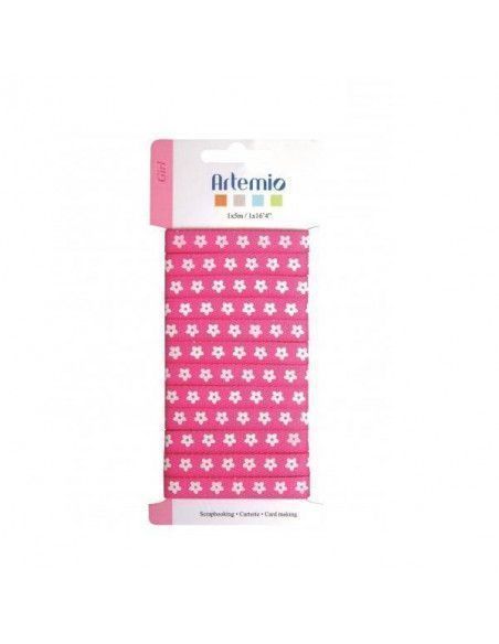 CINTA DECORADA PARA SCRAPBOOKING 1CM X 5 METROS FLORES