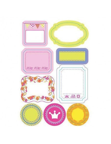 SCRAPBOOKING PEGATINAS PARA DECORAR 9 PEGATINAS EN CADA PACK CHICA