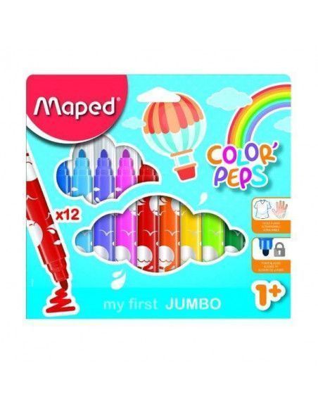 ROTULADOR  BEBE COLOR PEPS EARLY AGE JUMBO 12 UND