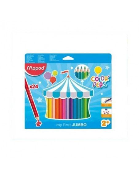 LAPICEROS DE COLOR BEBES JUMBO COLORPEPS 24 UND