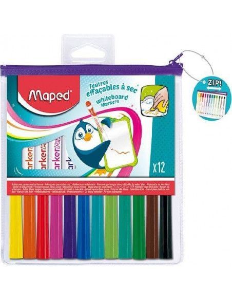 ROTULADORES DE PIZARRA 12 COLORES MARKER PEPS