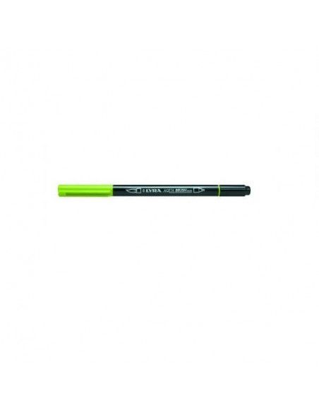 ROTULADOR DOBLE LYRA AQUA BRUSH DUO COLOR VERDE MANZANA