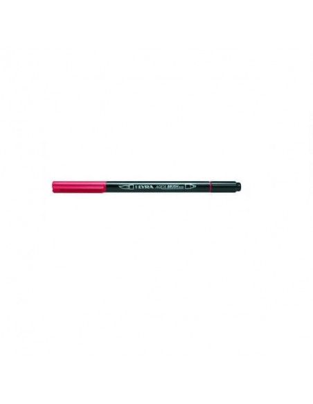 ROTULADORES DOBLE PUNTA LYRA AQUA BRUSH DUO COLOR ROJO POMPEYA