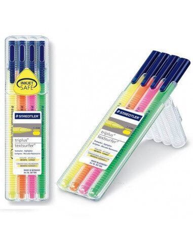 ESTUCHE 4 ROTUL.TRIPLUS FLUORESCENTE