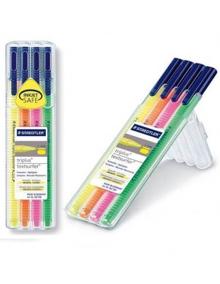 ESTUCHE 4 ROTUL.TRIPLUS FLUORESCENTE