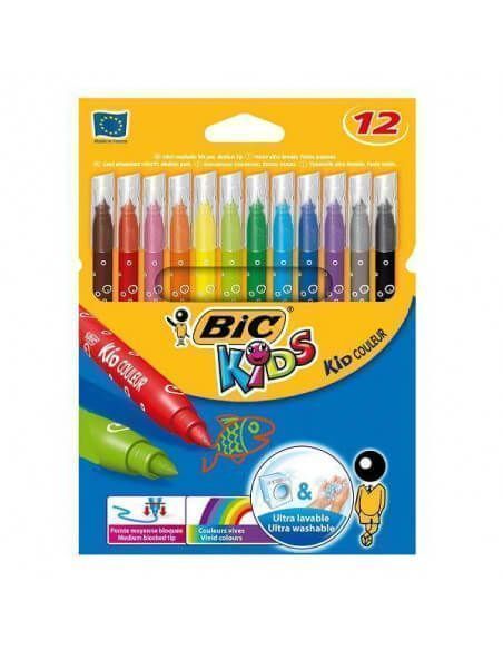CAJA 12 ROTUL.KID COULEUR BIC KIDS PUNTA MEDIA