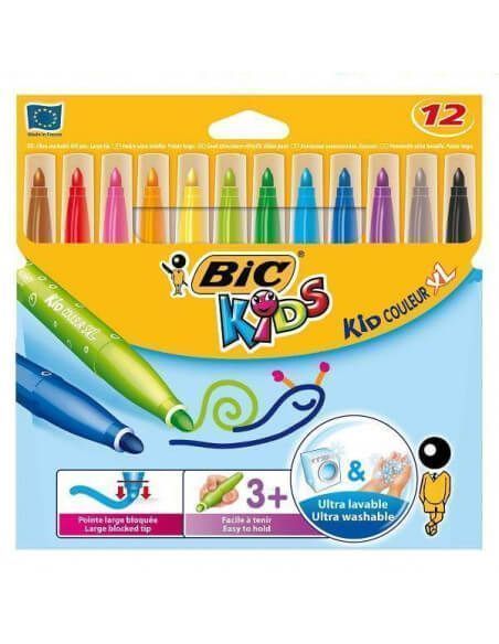 CAJA DE 12 ROTUL.KID COULER XL BIC KIDS