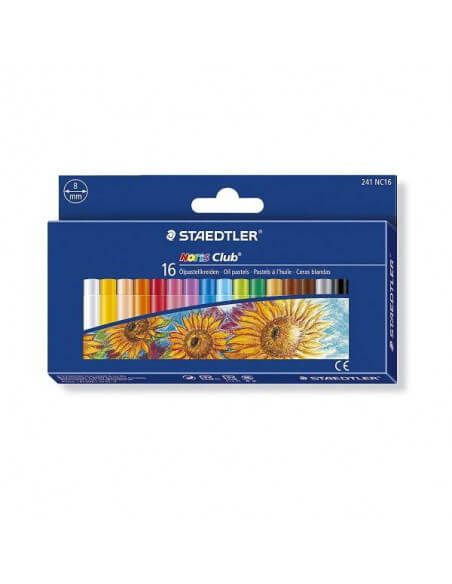 CAJA 16 CERAS PASTEL AL OLEO NORIS CLUB
