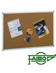 tablero de corcho ligero 90x120 con marco de aluminio