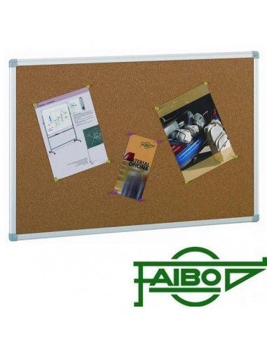 TABLERO DE CORCHO LIGERO CON MARCO DE ALUMINIO 100X150CM