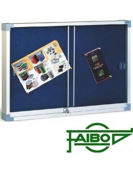 vitrina anuncios tapizada 90x120 con cerradura