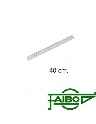 Regla de metacrilato escolar 40 cm Faibo