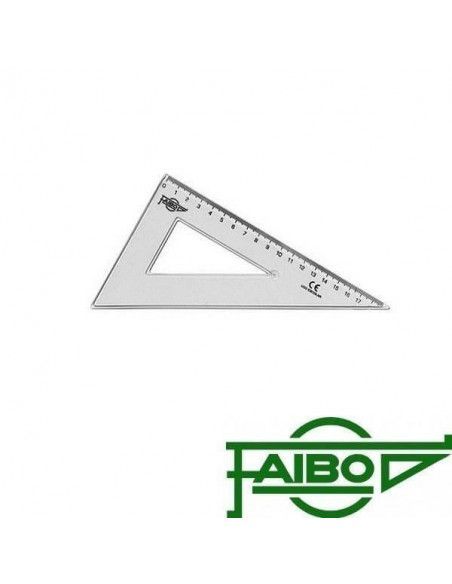 Cartabón escolar metacrilato 30 cm Faibo