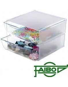 Organizador modular con dos cajones Faibo 16,5x14,5x7 cm
