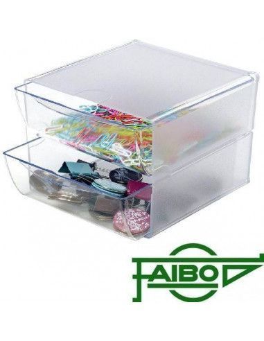 Organizador modular con dos cajones Faibo 16,5x14,5x7 cm