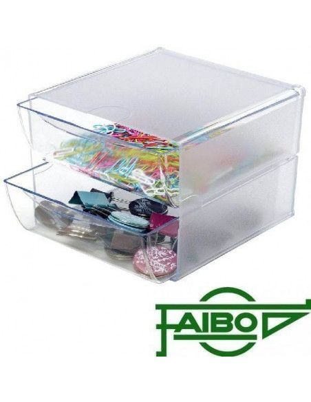 Organizador modular con dos cajones Faibo 16,5x14,5x7 cm