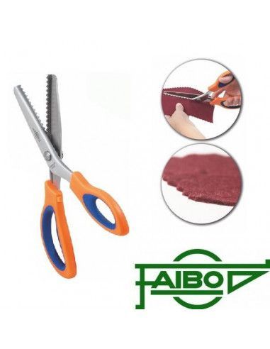 Tijeras dentadas bordes en picos Faibo 24 cm