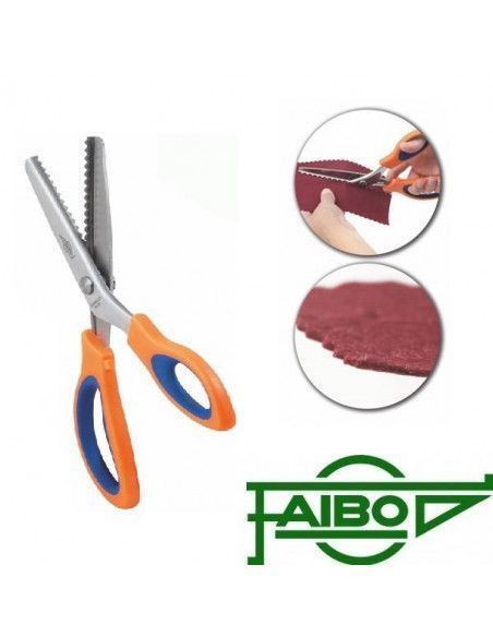 Tijeras dentadas bordes en picos Faibo 24 cm