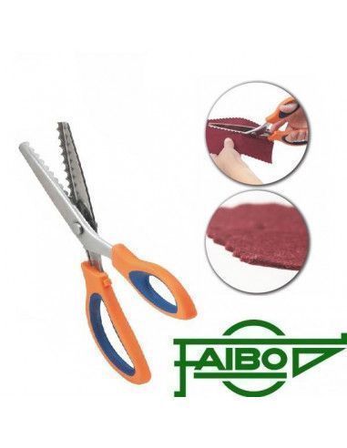 Tijeras dentadas bordes en ondas Faibo 24 cm