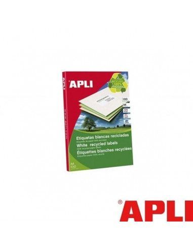 ETIQUETAS APLI LASER PACK DE 100 HOJAS A4 105X29 MM