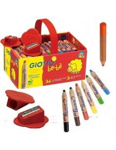 SUPER LAPICES SCHOOL SET 36 UNDS + 3 SACAPUNTAS LINEA GIOTTO BE-BE