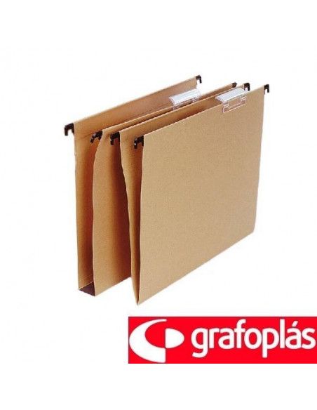 CARPETA COLGANTE FOLIO PROLONGADO VISOR SUPERIOR LOMO EN V