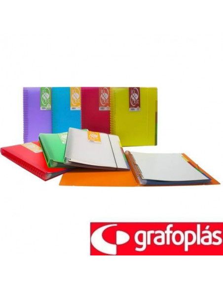 CARPETA CON FUNDAS EXTRAIBLES INOUT TRASLUCIDAS VERDE 40 FUNDAS
