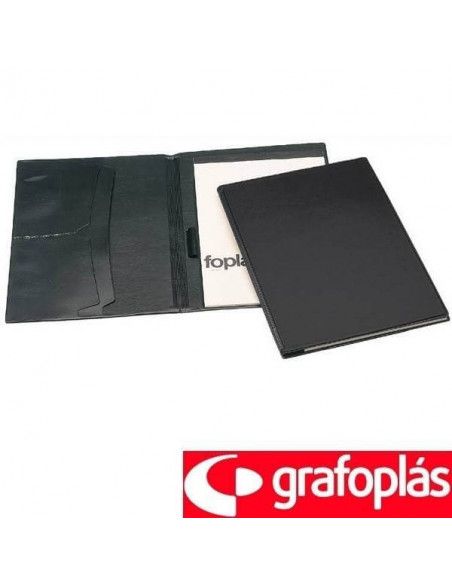 CARPETA CONGRESO DIN-A4 BLOC NEGRO