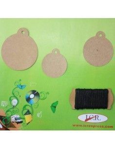 ETIQUETAS CIRCULARES  CON ROLLO DE CUERDA BLISTER CON 6MT DE CUERDA Y 30 ETIQUETAS